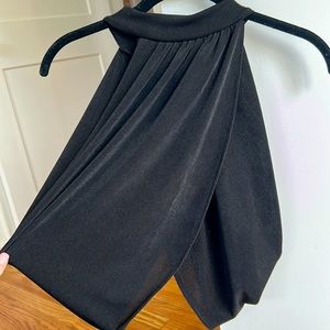 12th tribe black crop top